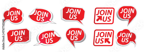 Bubble button Join Us