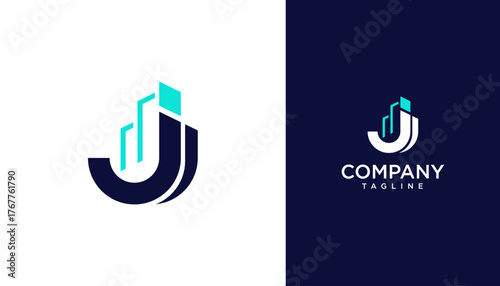 Letter j logo design template. Monogram j logo icon