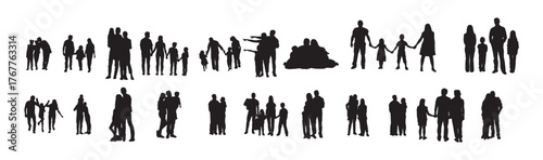 Foto beautiful togetherness silhouette vector bundle