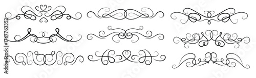 Fotografija vector text dividers collection of paragraph separating