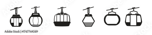 cable car icon set