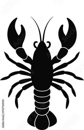 a lobster silhouette vector illustration