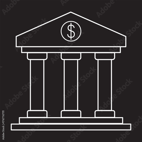 The bank icon. Banking and finance symbol. 
