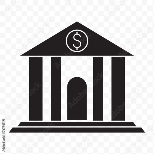 The bank icon. Banking and finance symbol. 
