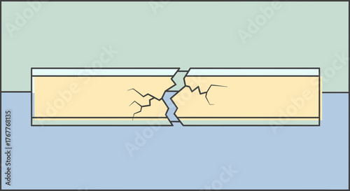 Conceptual Illustration Depicting Fragmentation, Division, Fracture, and Psychological