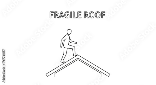 Conceptual Illustration Depicting Risk and Instability With Simple Human Figure