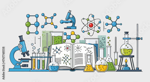 Whimsical chemistry: A playful exploration of scientific research and laboratory equipment