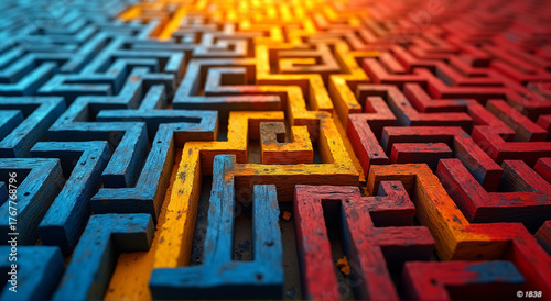 blue labyrinth in the labyrinth