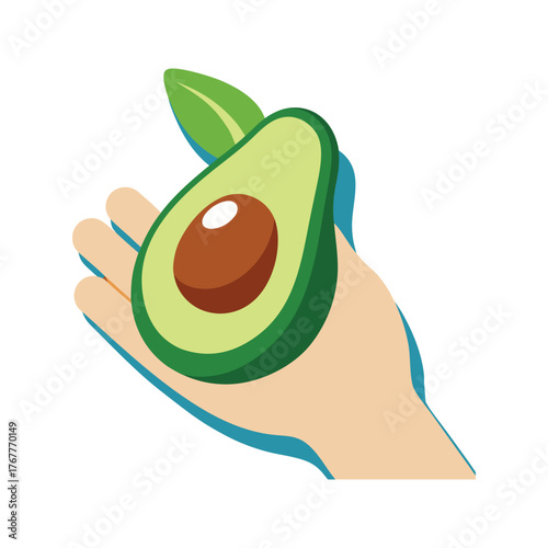 hand holding a green apple