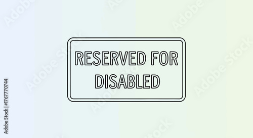 Designated Parking Space Sign For Individuals With Disabilities Accessibility Symbol
