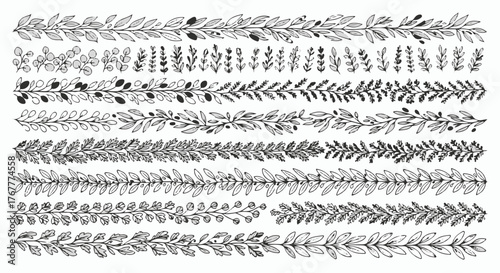 Seamless black and white striped background pattern with a vintage floral ribbon ornament and ornate lace border vector element