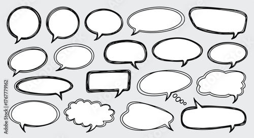 Various comic book speech bubbles for creative storytelling