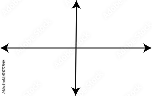 Black Crosshair Axis System PNG Graphic, Cartesian Coordinate Plane Chart Element, X and Y Graph Lines Symbol