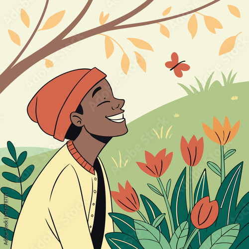 Inspirational quote joy in every moment typography design