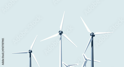 Wind turbines generating clean energy in a sustainable environment for future.