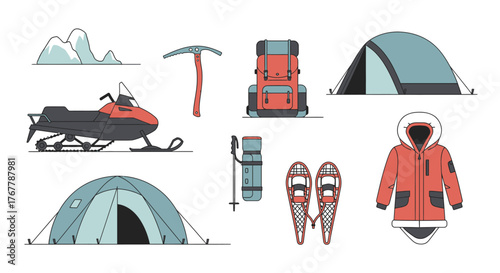 Winter Expedition Gear and Equipment for Outdoor Adventures.