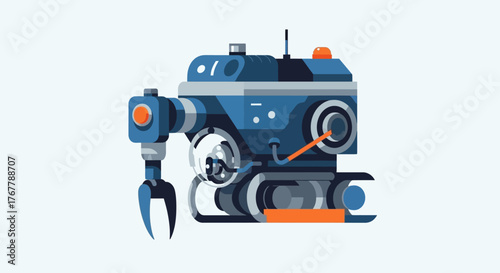 Advanced Robotic Submersible with Robotic Arm and Camera.