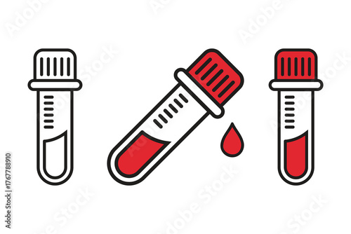 Coronavirus HIV AIDS virus cell icon set collection, Flat Line art, Silhouette and Flat color, Three different icons design.
