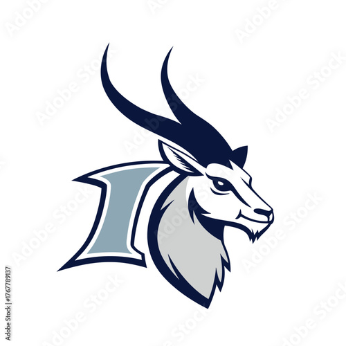 Deer Head Logo Illustration with Antlers, This Deer Stag Vector is best for your wall art, t-shirt logo, sport logo gaming logo and fulfills the requirements of animal mascot logo,