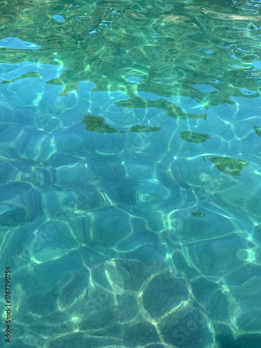 Aqua sea green teal water surface vertical.