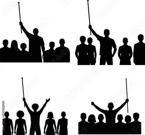 Family Support and Disability Care Silhouette  Disability Awareness and Kindness Silhouette Art