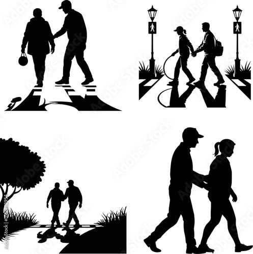 Friendship and Support for Disabled People Vector Emotional Support and Compassion Vector Design veaical unity disable person for great healful man