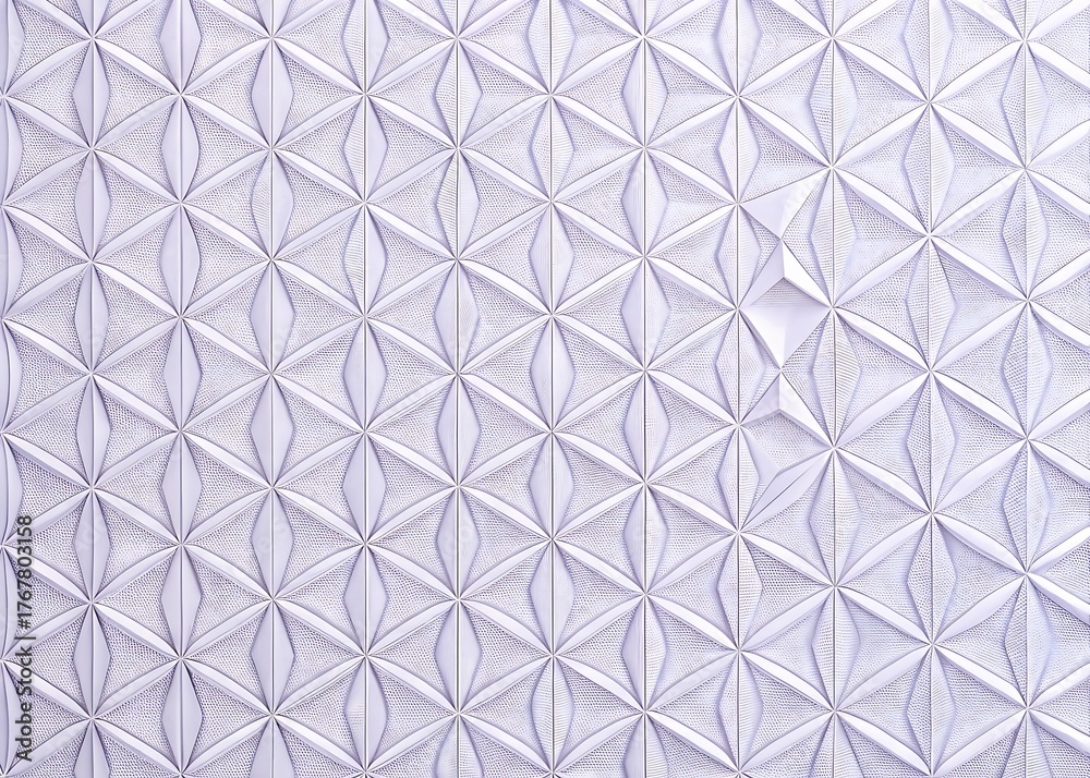 Obraz premium Geometric pattern of diamond shapes in white textured fabric close up