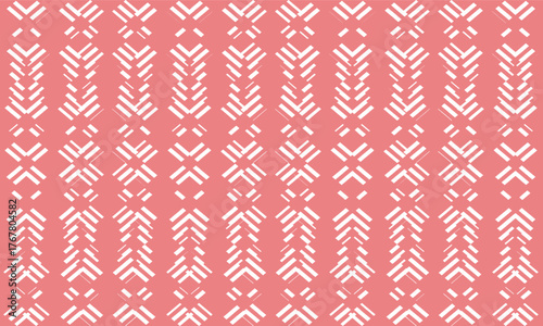 Pink background with short strip abstract diamond of rectangle block strip seamless repeat pattern, replete patter image design for fabric printing or wallpaper or wrap package print fuzzy