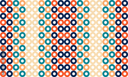 vintage red blue orange yellow green color oval dot arrange vertical column repeat seamless style design for fabric print or t-shirt paint or backdrop wall