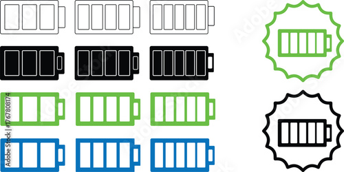 Battery Charging Icon, Energy and Power Vector. charging vector icon