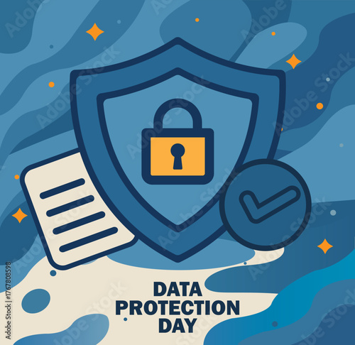 Data Protection Day Safeguarding Digital Privacy and Security, Data Protection Day security concept.