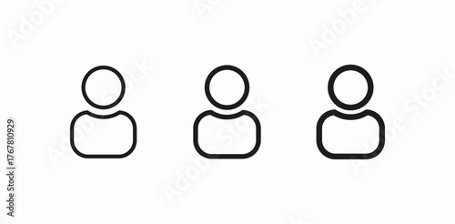 generic person user profile icon sign vector