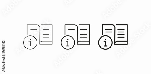 manual guide information book icon sign vector