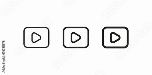 simple video player icon sign vector
