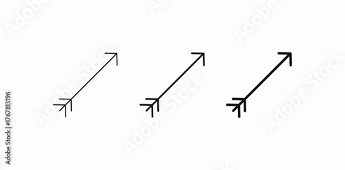 arrow diagonal direction icon sign vector