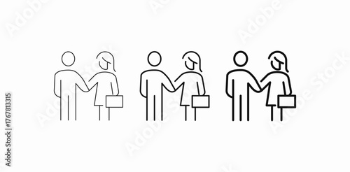 business deal handshake icon sign vector