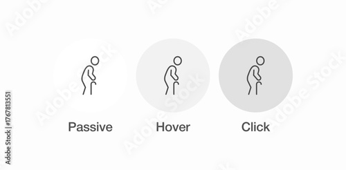 elderly person bent icon sign vector