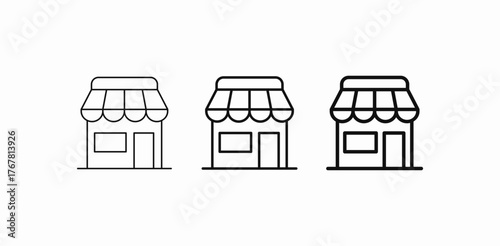 physical retail shop icon sign vector