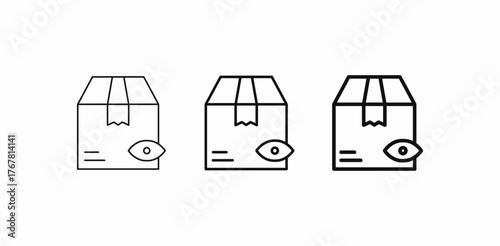 tracked shipping box icon sign vector