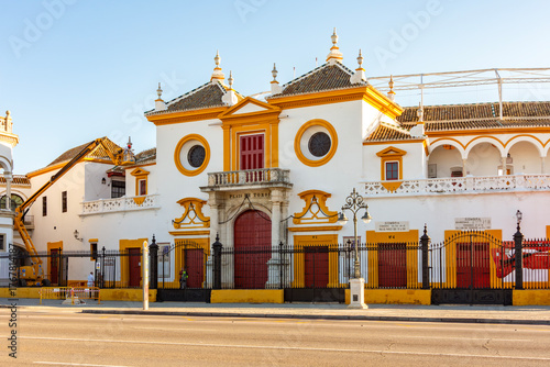 Photography Plaza de Toros de la Maestranza arena and museum in Seville, Spain