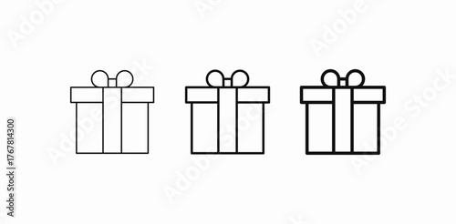 wrapped gift present icon sign vector