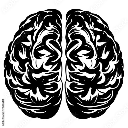 Abstract neural network brain pattern digital art abstract brain art