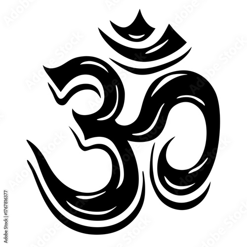 Mystical om symbol sacred sound of the universe hinduism buddhism spirituality