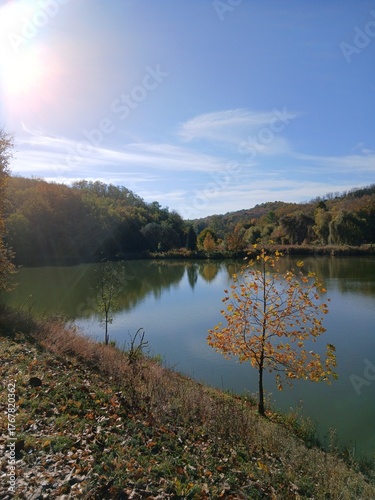 lake and mountains
