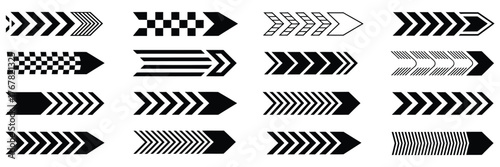 Racing Stripes and Checkered Flag Vector Illustrations, Motorsport Graphics Elements, Speed Decals, Car Racing Design, Automotive Backgrounds, and High-Performance Vehicle Art