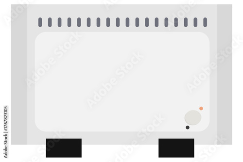 遠赤外線パネルヒーター 省エネ・静音タイプのシンプルデザイン家電イラスト