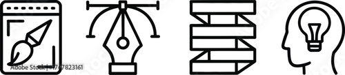 Design Creative Idea Icon Set Concept Element