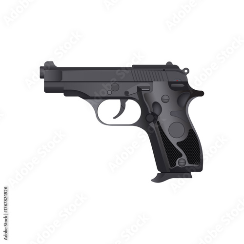 FATIH 13 Pistol Vector Illustration – Realistic Semi-Automatic Handgun Design