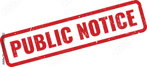 Official Red Grunge Stamp Indicating an Important Public Notice for Community Awareness