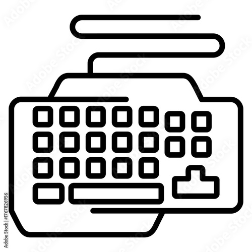 Glowing gaming keyboard icon